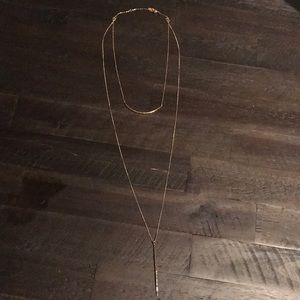 Stella & Dot Gold Layered Pendant Necklace